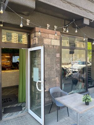Outside at Kozy Eats  in Riga