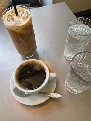 Americano and iced coffee at Kozy Eats  in Riga