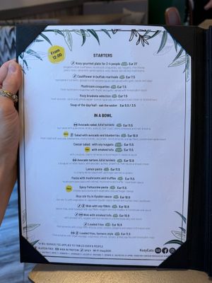 menu 1/4 at Kozy Eats  in Riga