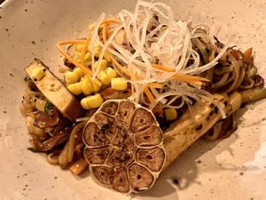 Smoked tofu wok   at Kozy Eats  in Riga