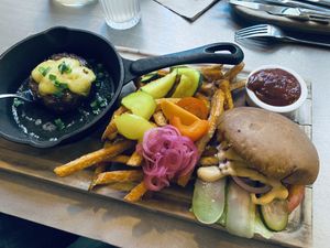 Beyond meat bourger  at Kozy Eats  in Riga