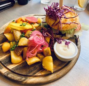 Soyas strenth bourger  at Kozy Eats  in Riga