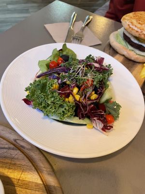 Side salad. A lot of tomato’s and olives! Heck yeah!  at Kozy Eats  in Riga