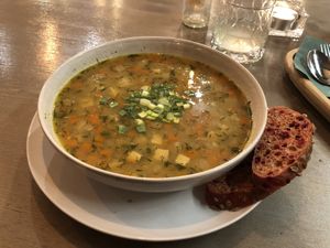 Soup of the day   at Kozy Eats  in Riga