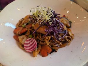 Wok crispy tofu at Kozy Eats  in Riga