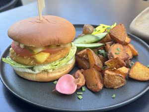 Chicken burger  at Kozy Eats  in Riga