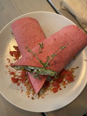 tortilla wrap with carrot lox  at Kozy Eats  in Riga