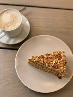Peanut & caramel cake at Kozy Eats  in Riga