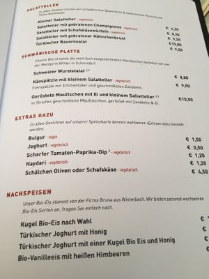 menu  at Club Manufaktur in Schorndorf