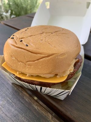 Vegan burger  at Flash Eats in Canberra