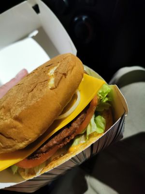 Earth Stack Burger with Beyond Meat at Flash Eats in Canberra
