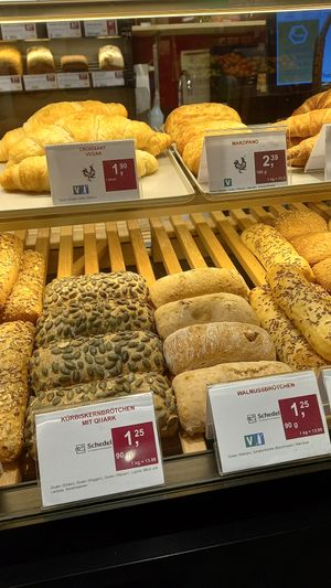 vegan croissant 1,90€ and marzipan pastry 2,39€ at SuperBioMarkt - Nordstrasse in Dusseldorf