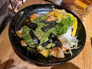 Rice with avocado and tofu  at Mi-Ka-Do in Dresden