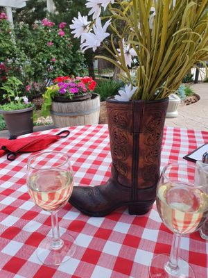 White wine tasting  at Caroline's Restaurant at Wine Country Inn in Palisade