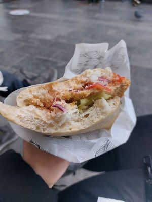 Sandes de panado vegan at Le Quai Steffen in Luxembourg City