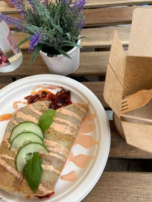 savoury pancakes at Świadomość in Sopot