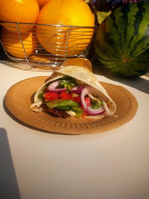 Vegan & no gluten wrap at Świadomość in Sopot