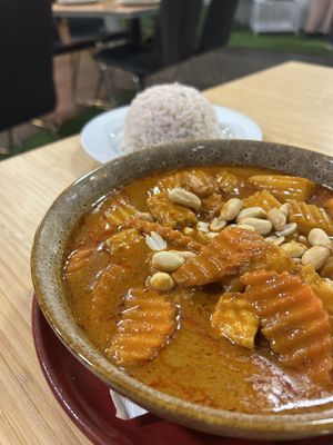 Delicious vegan massaman curry!  at Healthy Thai in East Victoria Park