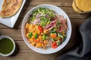 Rice Bowl: Cheese Paneer at Bombay (Wraps) Eats - Loop in Chicago