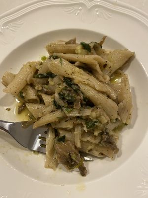 ‘Linguine’ with clam (gluten-free pasta is penne) at The King's Feet in Berkeley