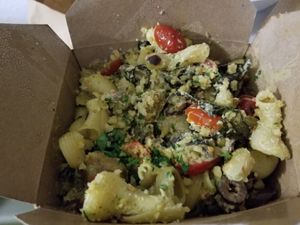 Pesto Pasta at The King's Feet in Berkeley