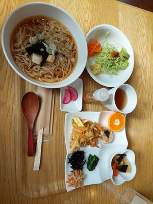 Udon lunch set at Sweet Market in Akita
