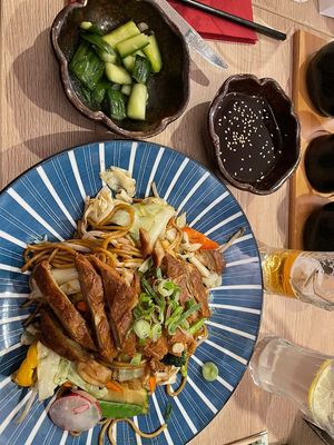 Vegan duck  at Miyako Ramen in Linz