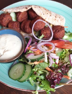 Falafel sandwich at Taverne Charmant in Gronsveld