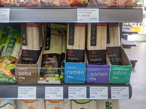 Organic noodles at Emacity in Glasgow