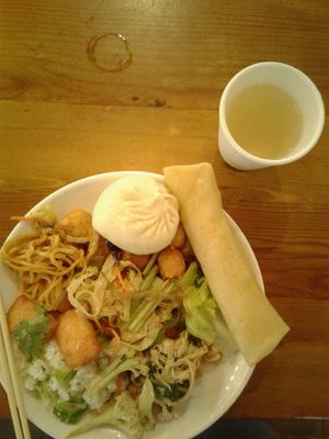 Only slightly too much food at JīnLián Zhāi 金莲斋素食 in Shenyang