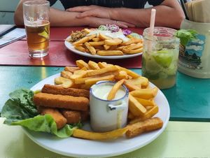 Fish & Chips at Hang Loose Bar in Rosenheim