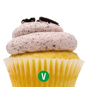 Vegan White With Strawberry Oreo Mousse Cupcake at Patty's Cakes and Desserts in Fullerton