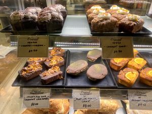 Sweets cabinet  at Dramanti Artisan Roaster in Wynnum