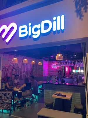 Exterior following their renovation (neon colours on signage in real life!) at Big Dill in Hong Kong Island