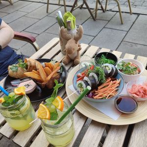 Vegan burrito, Japanese inspired Buddha bowl. Lemonades. at Pivstro in Plzen