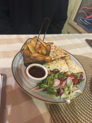 Vegan quesadillas   at Pivstro in Plzen