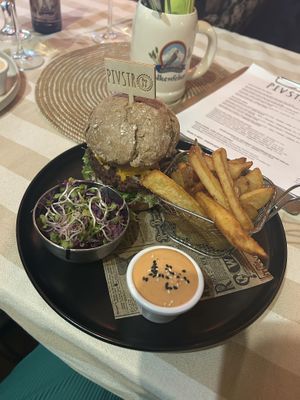 Beyond meat burger  at Pivstro in Plzen