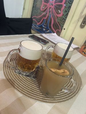 Pilsener Urquell & applejuice with cinnamonn  at Pivstro in Plzen