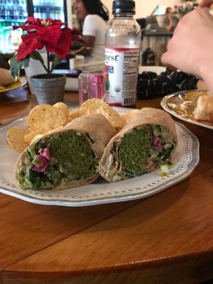 falafel wrap, yum! at Field of Greens in West Palm Beach
