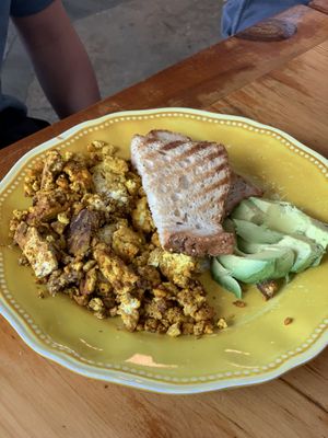 Tofu scramble  at Field of Greens in West Palm Beach