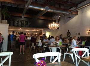 trendy seating area at Field of Greens in West Palm Beach