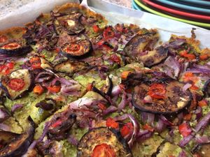 Yummy polenta fritatta at Yoga Sutra Shala in Alicante