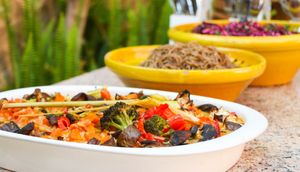 Extensive vegan lunches at Yoga Sutra Shala in Alicante