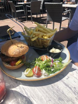 Vegan burger with quacamole  at Grand Café de Kei in Veenendaal