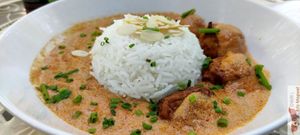 Luxurious Punjabi with calabash dumplings, basmati rice and a very palatable sauce. at Maison Sukoon in Paris