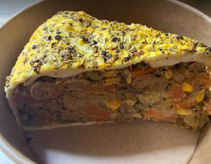 Their famous "tourte" close up at Maison Sukoon in Paris