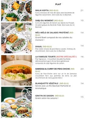 Menu plats at Maison Sukoon in Paris