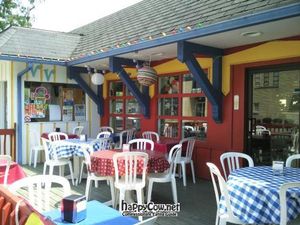outdoor tables at Valpo Velvet in Valparaiso