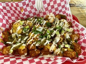 Loaded tots   at Tree Hugger Plant-Based Kitchen in Kansas City