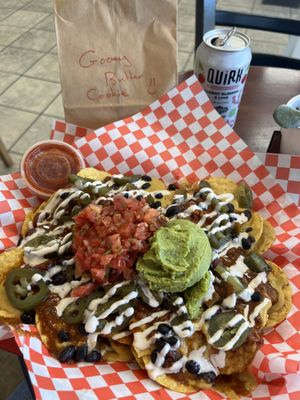 Loaded nachos with chili  at Tree Hugger Plant-Based Kitchen in Kansas City